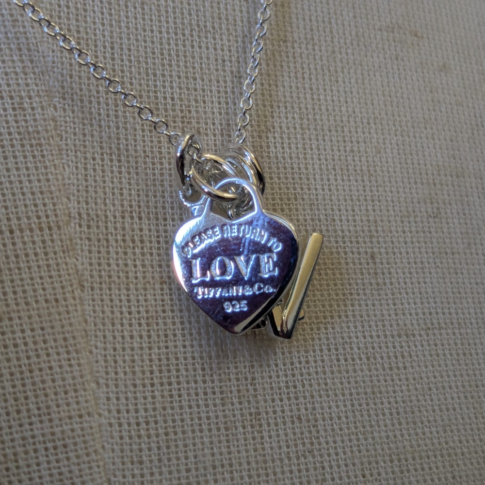 Tiffany & Co. Silver  Love  Heart Necklace - Picture 11 of 15
